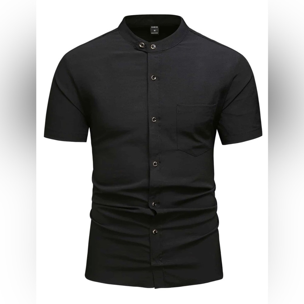 NWOT- Black Casula Button Dow shirt